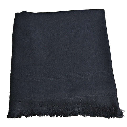 Swati Shawl Plain Black