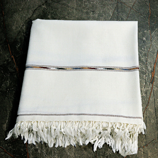 72 Double   Off-White Swati Shawl