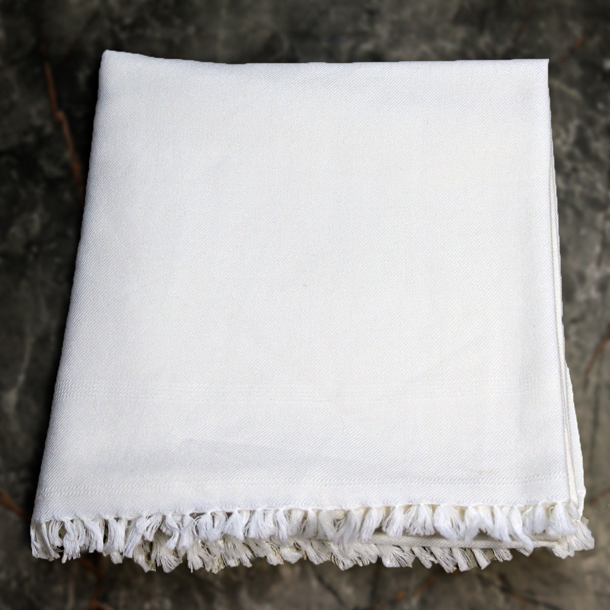 72 Double Plan -White Swati Shawl