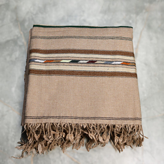 Angora  Swati Handmade Shawl Brown Color Sada