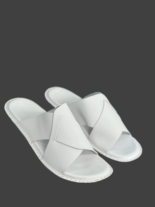 Handmade Slippers  white ( Soft)