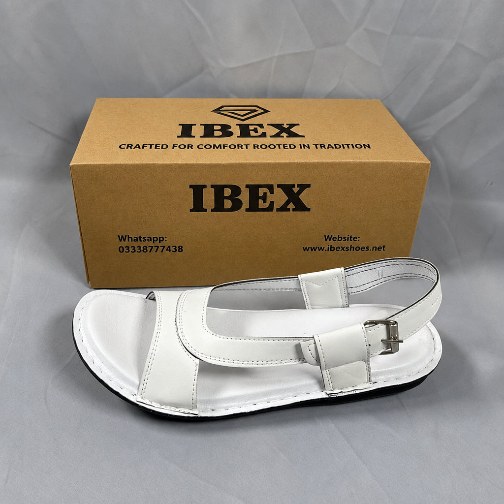 Hajj & Umrah Special Slippers, for Men (Handmade, Anti slip, All Day Comfort) White Color