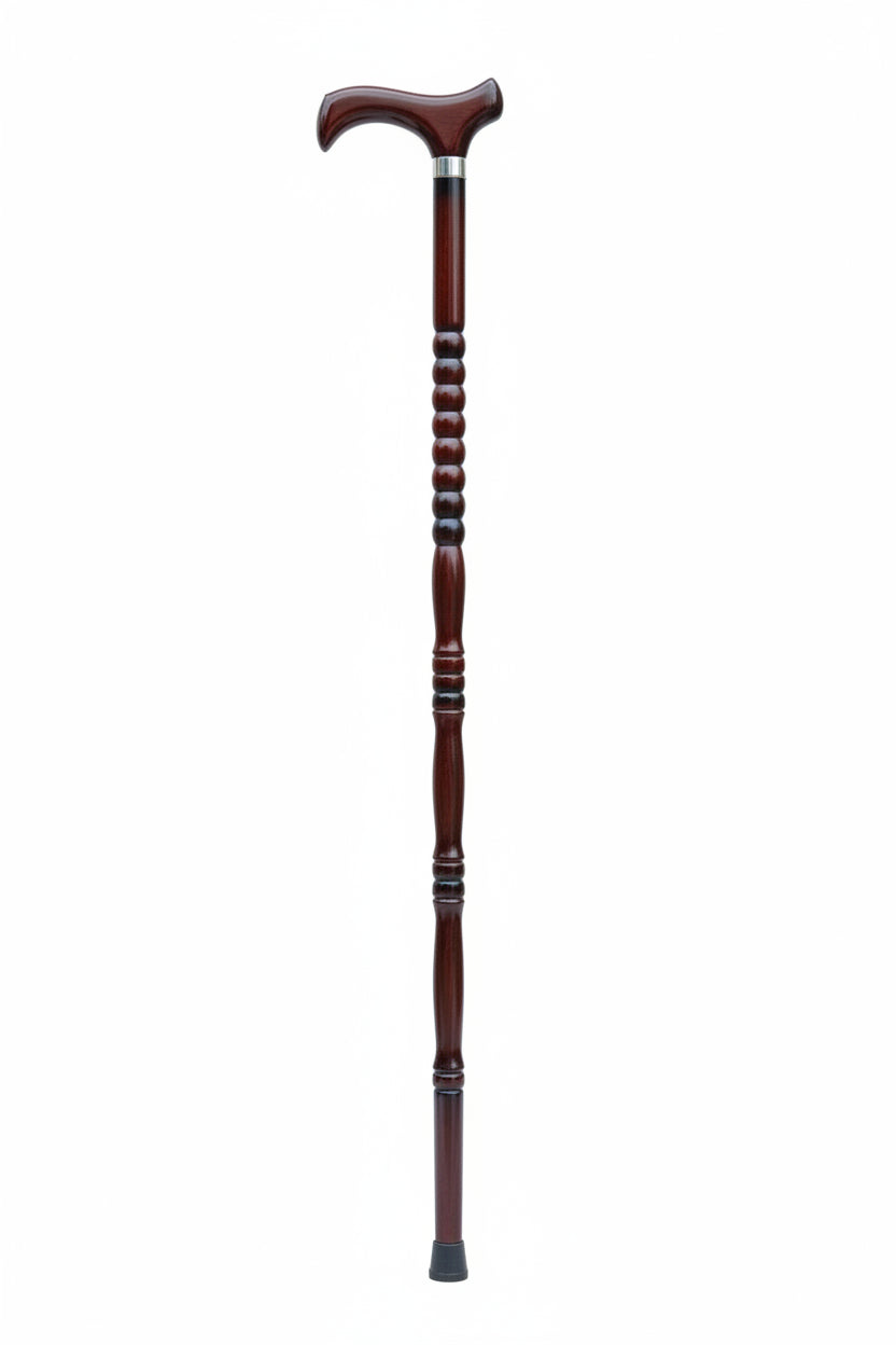 Wood Walking Cane Dark Brown