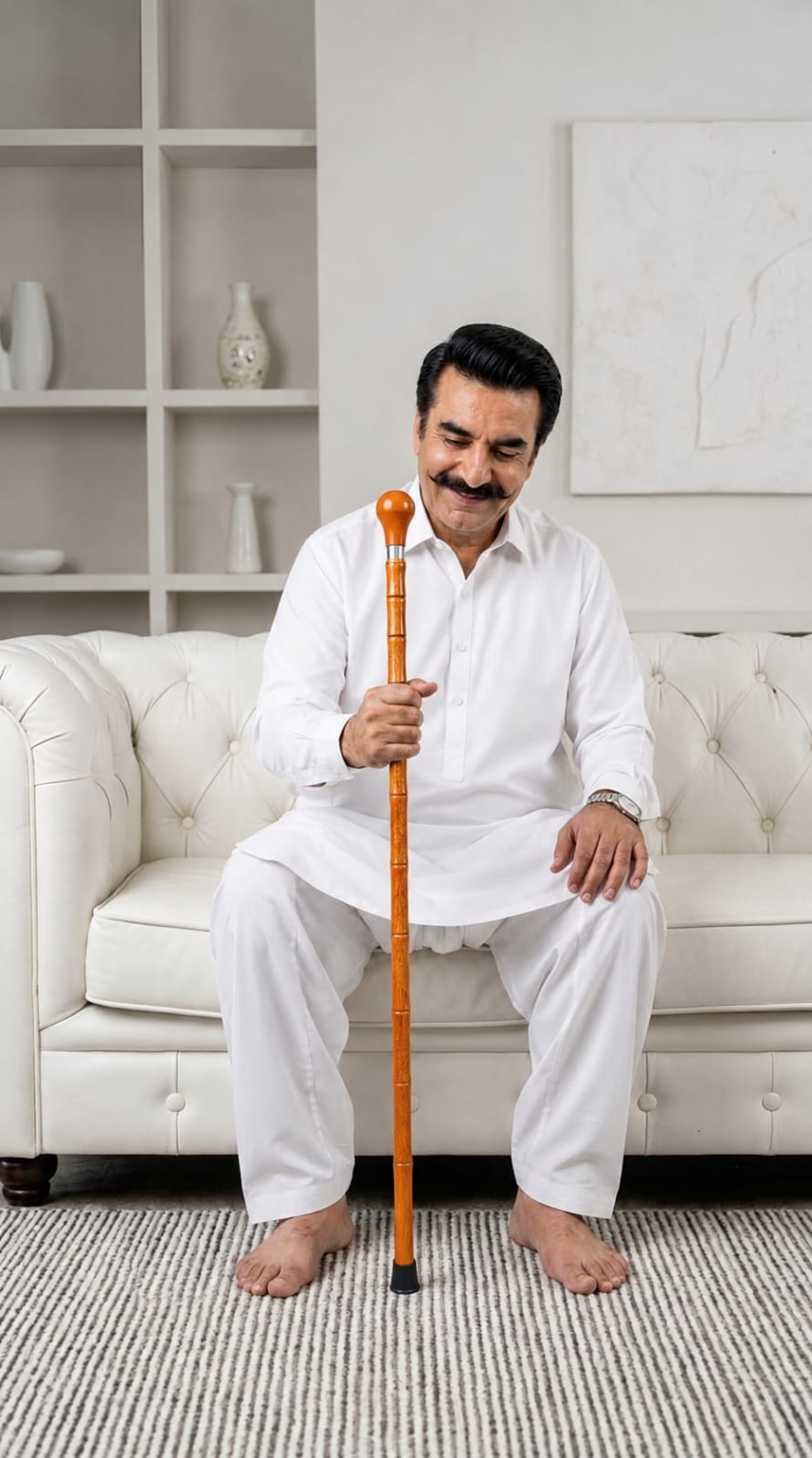 Gol Premium Head Orange Walking Stick
