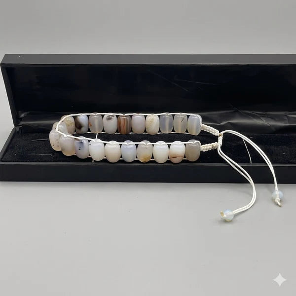 Turkish Round White Aqeeq Stone Tasbeeh 21 Beads