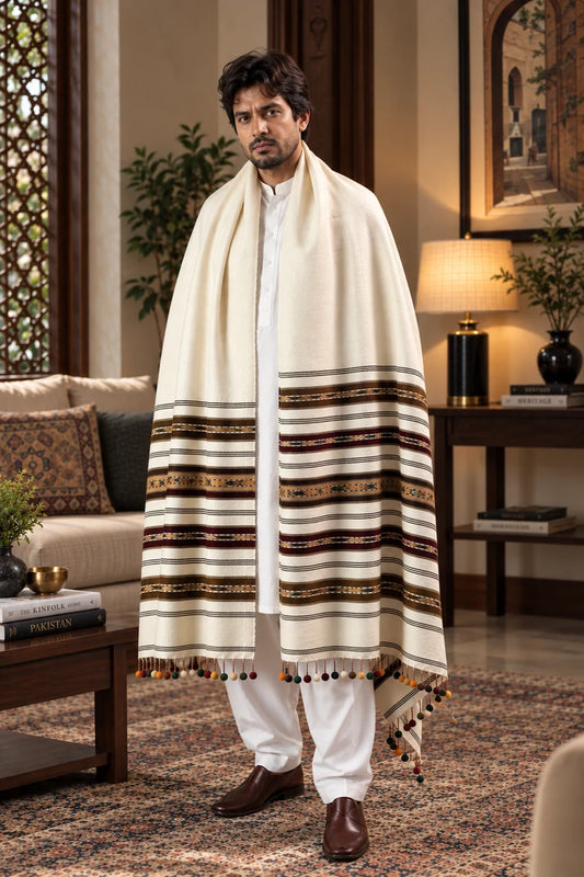 IBEX Swati Gulbahar 5 Gola Handmade Pure Wool Sharhi