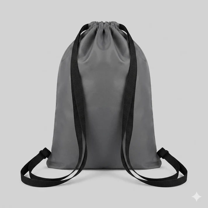 Drawstring Bag – , Waterproof, All-Purpose for Hajj Umrah College/Uni , Gym & Daily Use ( Light Grey)