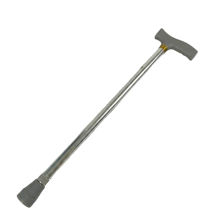 Premium Adjustable Aluminium Walking Stick – Elegant Silver Color