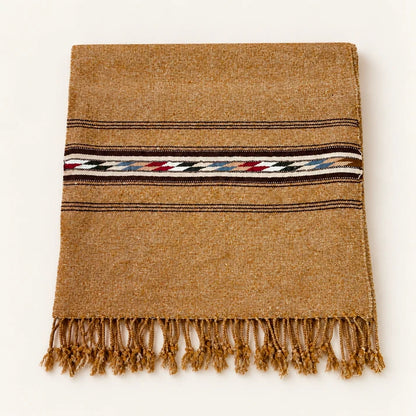 Handmade Soft , Wool Mufflers- Camel