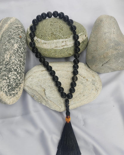 Black Aqeeq Tasbih 12mm/33 Beads