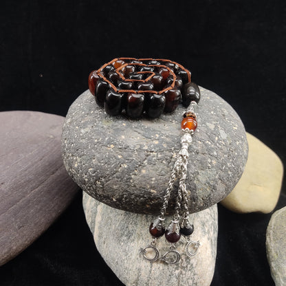 Brown Aqeeq  Stone Tasbeeh Turkish Style  12mm/21 Beads