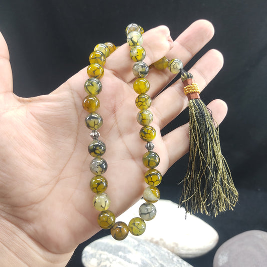 Shajari Aqeeq Stone Tasbih 10mm/33 Beads