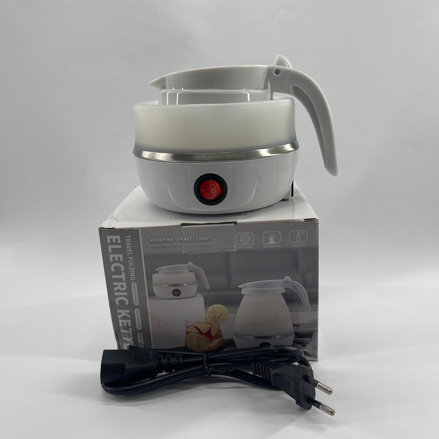 2 in 1, Hajj & Umrah Essentials –(  Comfort Slipper  + Foldable Electric Kettle)