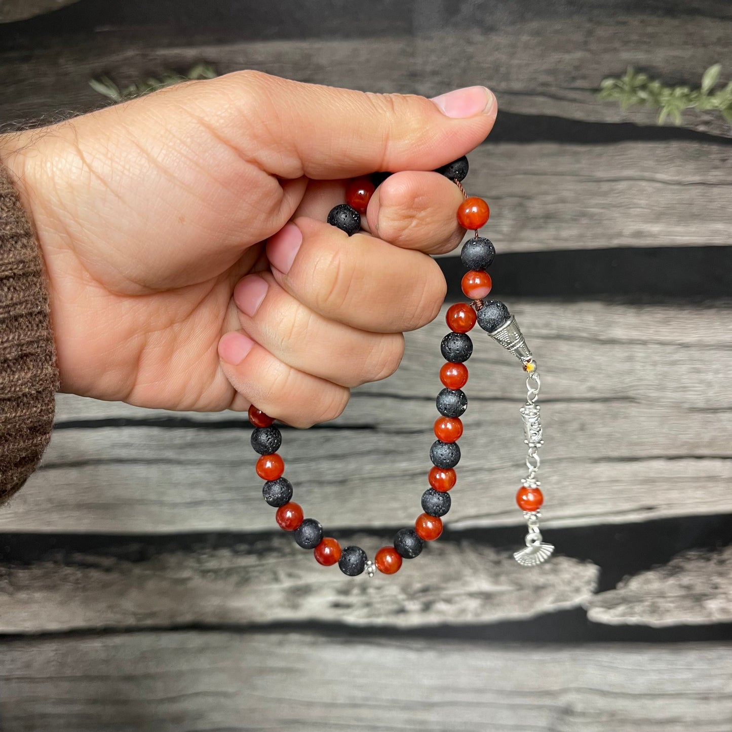 Red & Lava  Aqeeq Stone Tasbih Collection