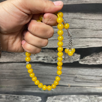 Zard Aqeeq  Stone Tasbih 10mm/33 Beads