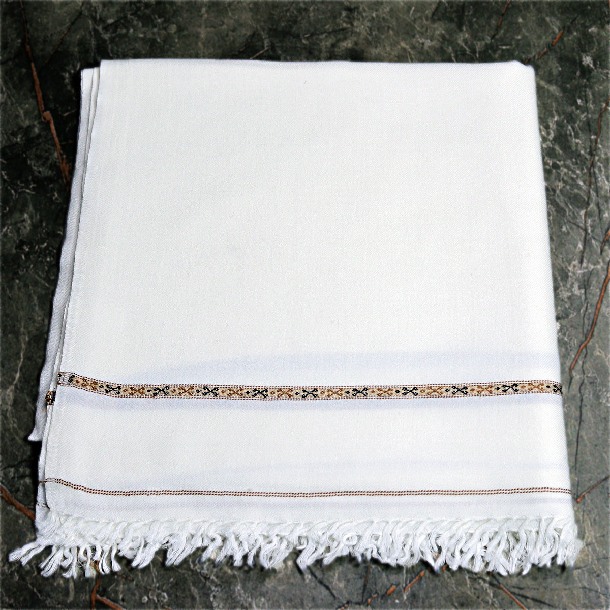 96 Wool Pashmina   Swati Shawl Off-white  Color