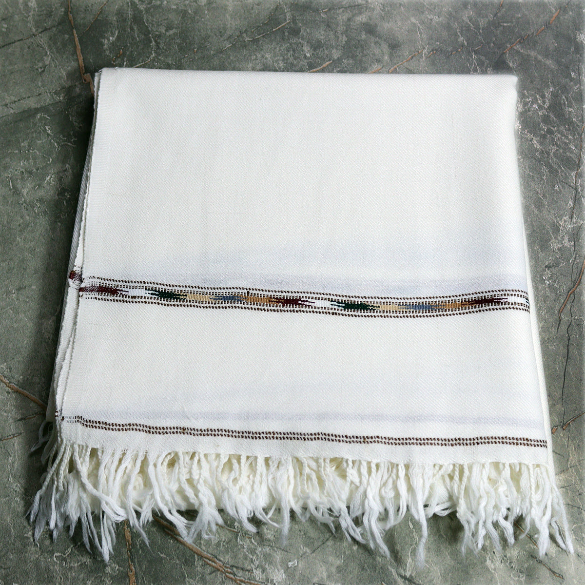 72 Double Wool  Off-White Swati Shawl