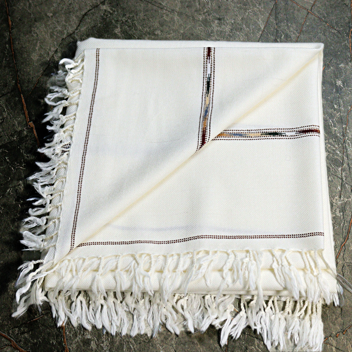 72 Double Wool  Off-White Swati Shawl