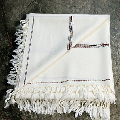 72 Double   Off-White Swati Shawl