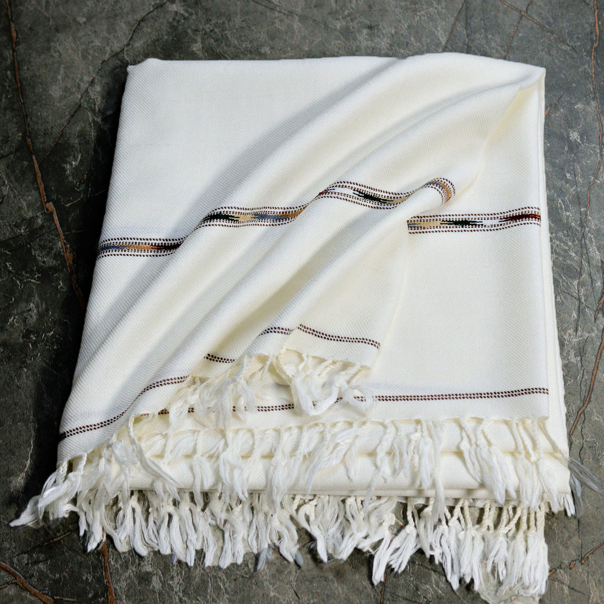 72 Double Wool  Off-White Swati Shawl