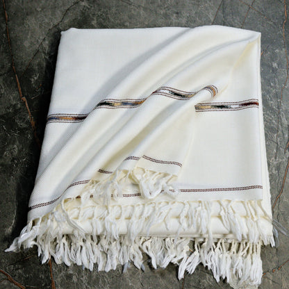 72 Double   Off-White Swati Shawl