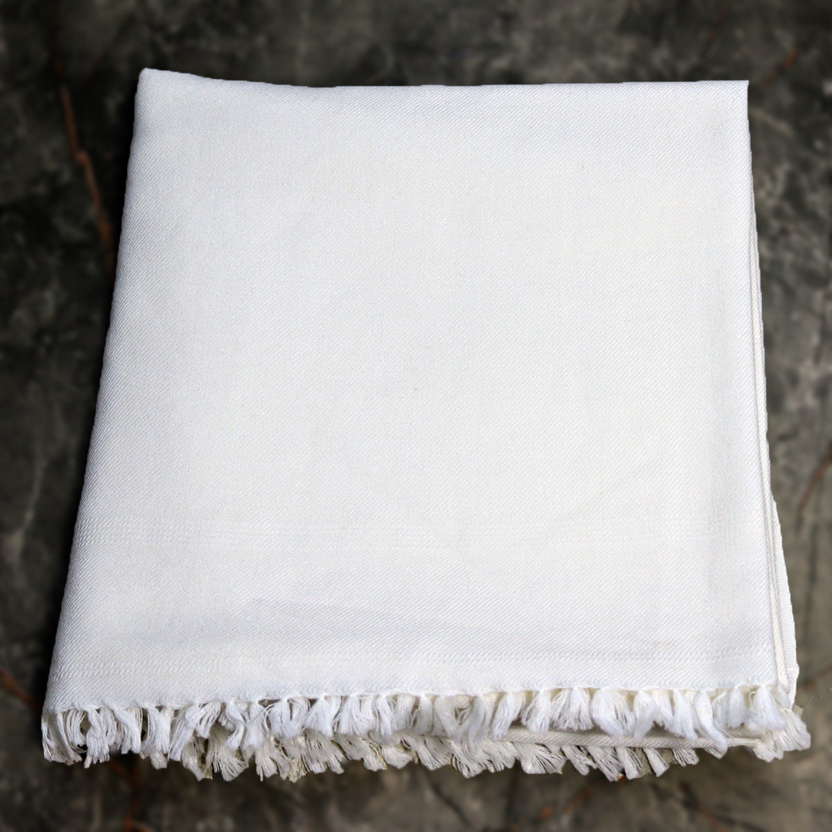 72 Double Wool Plan -White Swati Shawl