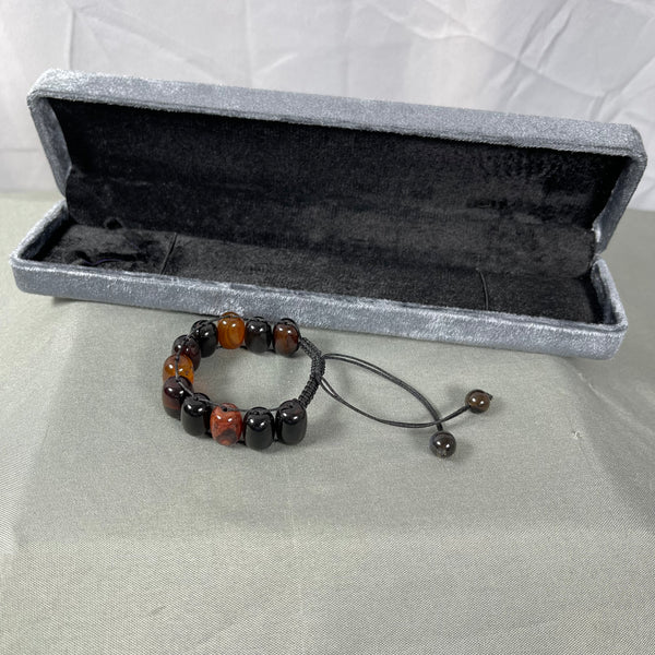 Turkish Round Brown Aqeeq Stone Tasbeeh