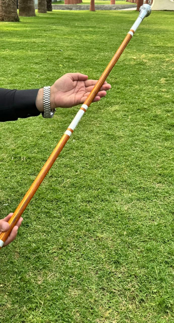 Gol Assa Vintage Brown Stick Silver Head