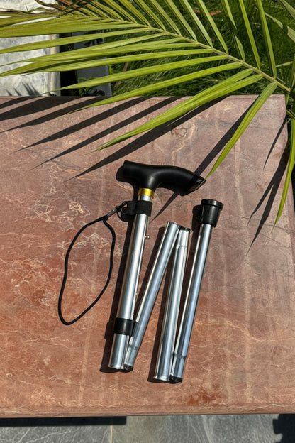 Collapsible Walking Stick Silver