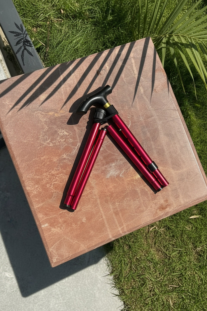 Collapsible Walking Stick Red