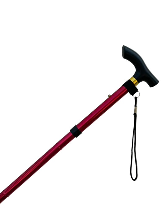 Collapsible Walking Stick Red
