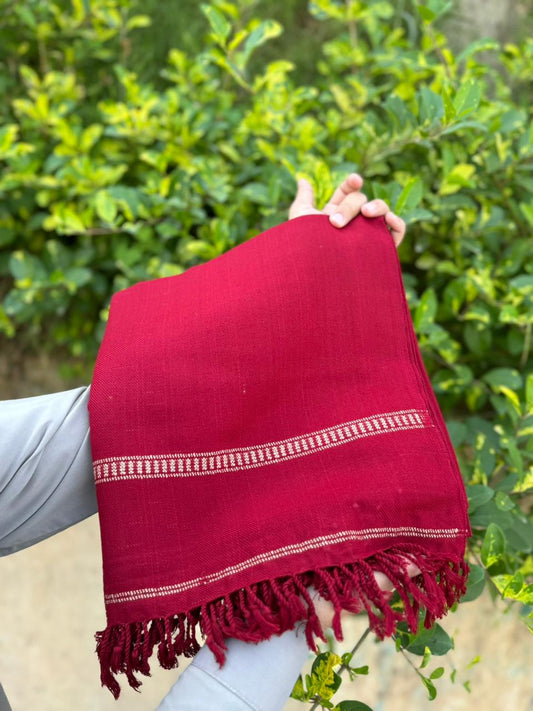Handmade Pashmina Shawls (Maroon)