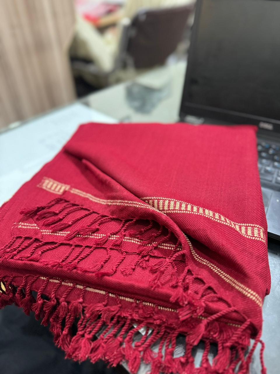 Handmade Pashmina Shawls (Maroon)