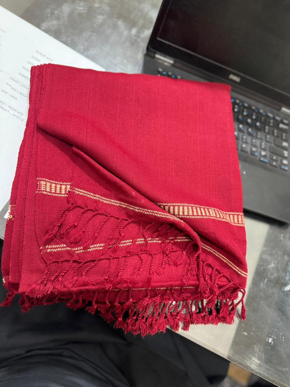 Handmade Pashmina Shawls (Maroon)