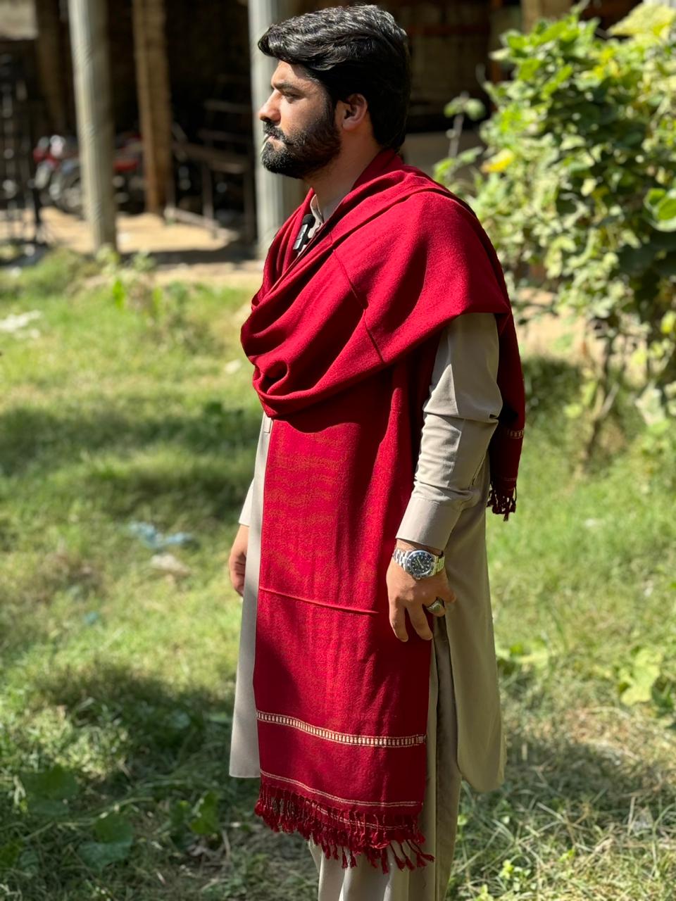 Handmade Pashmina Shawls (Maroon)