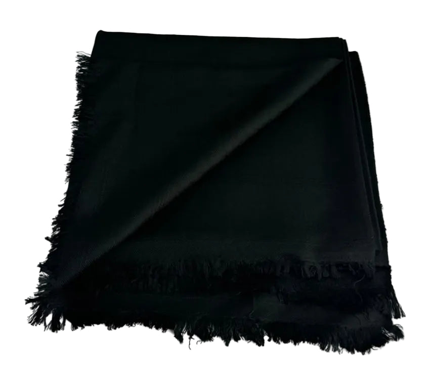 Swati Shawl Plain Black