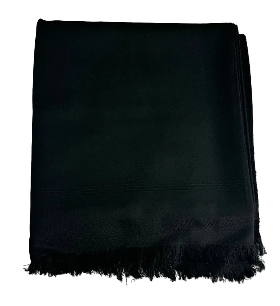 Swati Shawl Plain Black