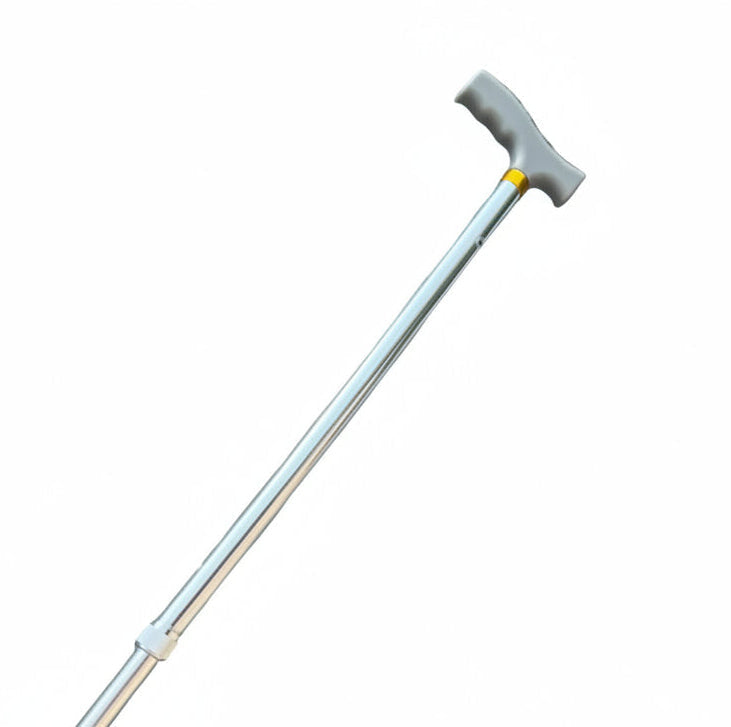 Premium Adjustable Aluminium Walking Stick – Elegant Silver Color