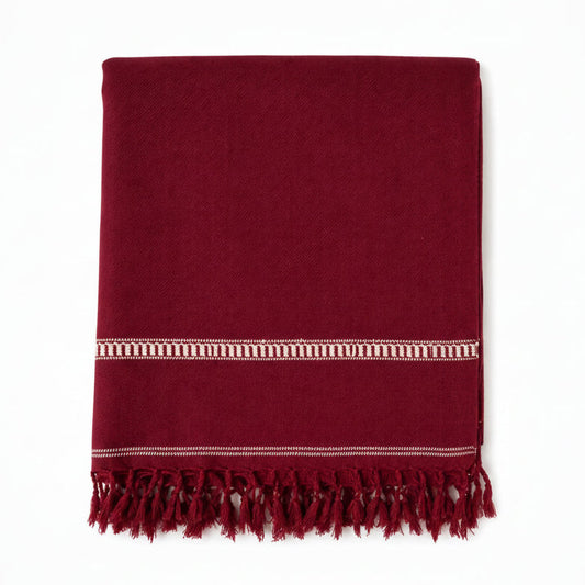 Handmade Pashmina Shawls (Maroon)