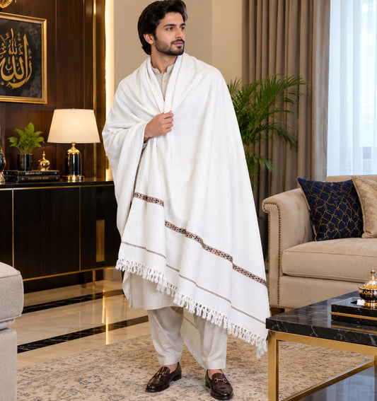 Pashmina (پشمینہ) 96 Swati Handmade Shawl