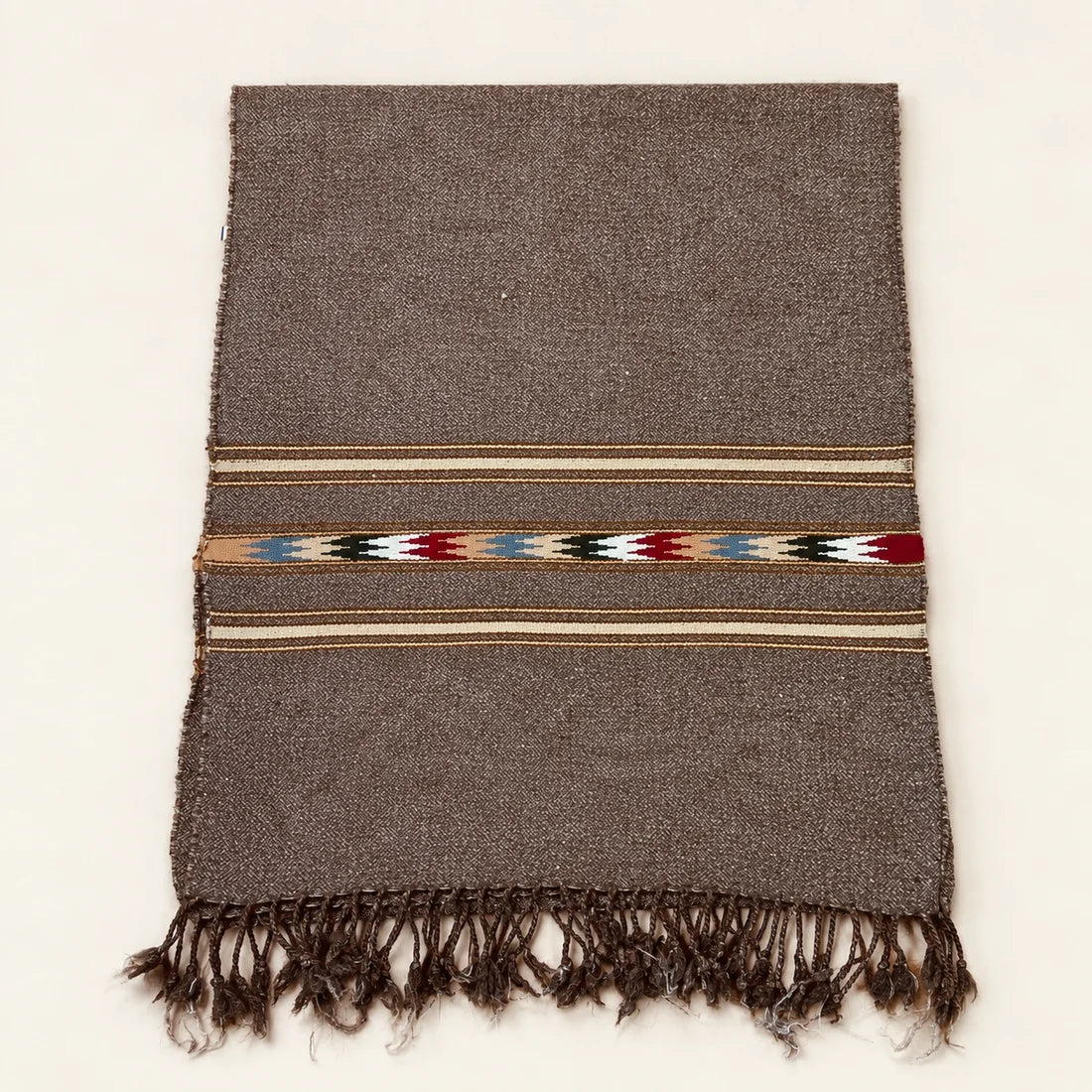 Handmade Soft , Wool Mufflers- Brown