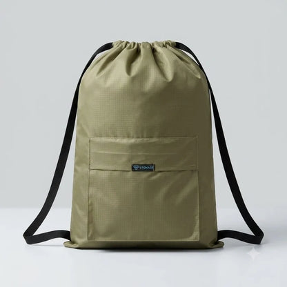 Single, Drawstring Bag – , Waterproof, All-Purpose for Hajj Umrah College/Uni , Gym & Daily Use (Khaki)