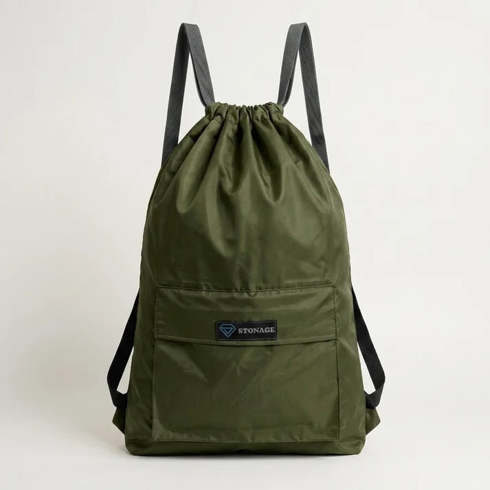 Drawstring Bag – , Waterproof, All-Purpose for Hajj Umrah College/Uni , Gym & Daily Use ( Olive Green)