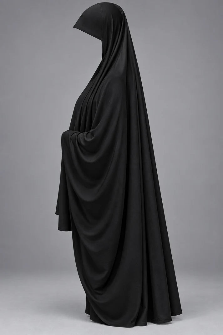 Ihram Un Nisha- Modest & Comfortable Hajj / Umrah Attire-Black Color-Free Size