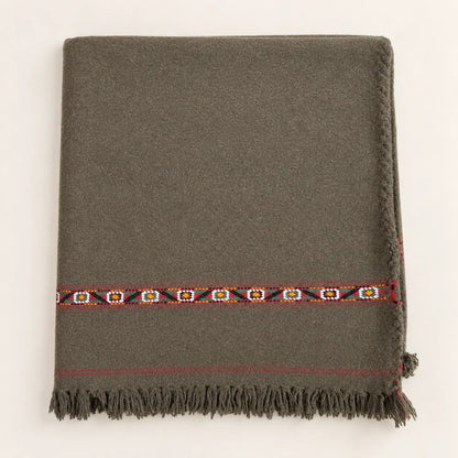 Herati - Handmade Wool Shawl, Brown