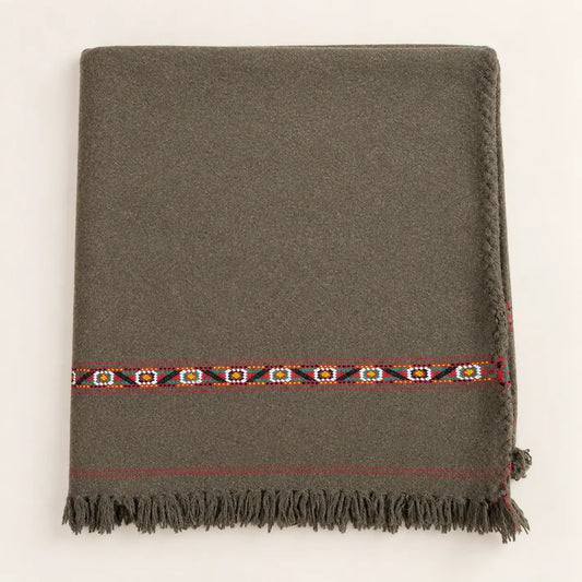 Herati - Handmade Wool Shawl, Brown