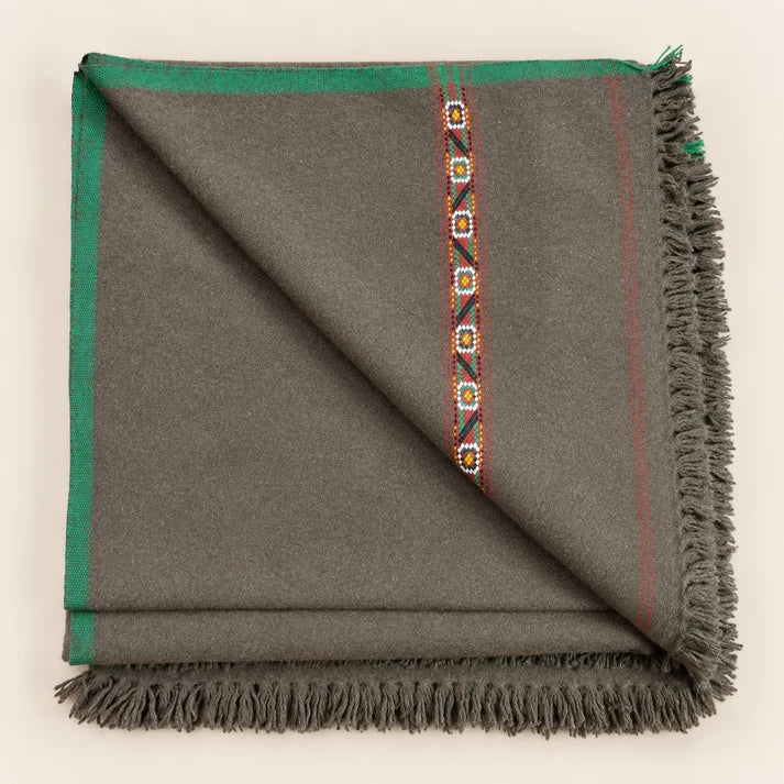 Herati - Handmade Wool Shawl, Brown