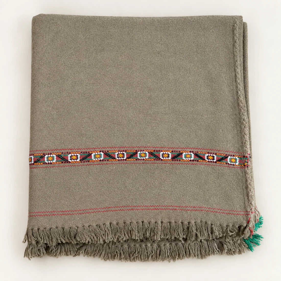 Herati - Handmade Wool Shawl, Light Brown