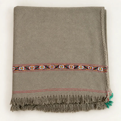 Herati - Handmade Wool Shawl, Light Brown