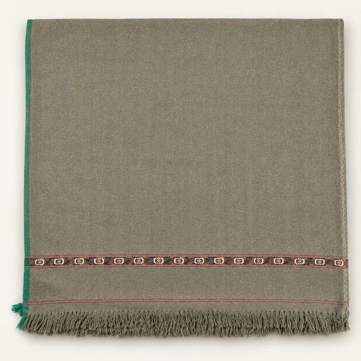 Herati - Handmade Wool Shawl, Light Brown